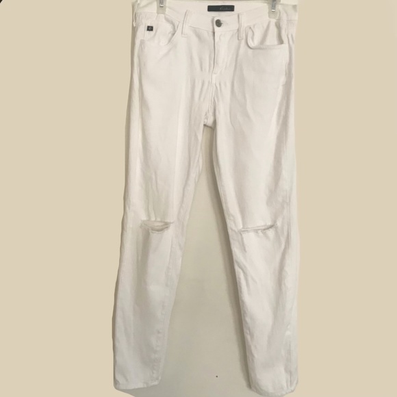 White KanCan Low Rise Ripped Knee Skinny Jeans Size 30 - Picture 3 of 6